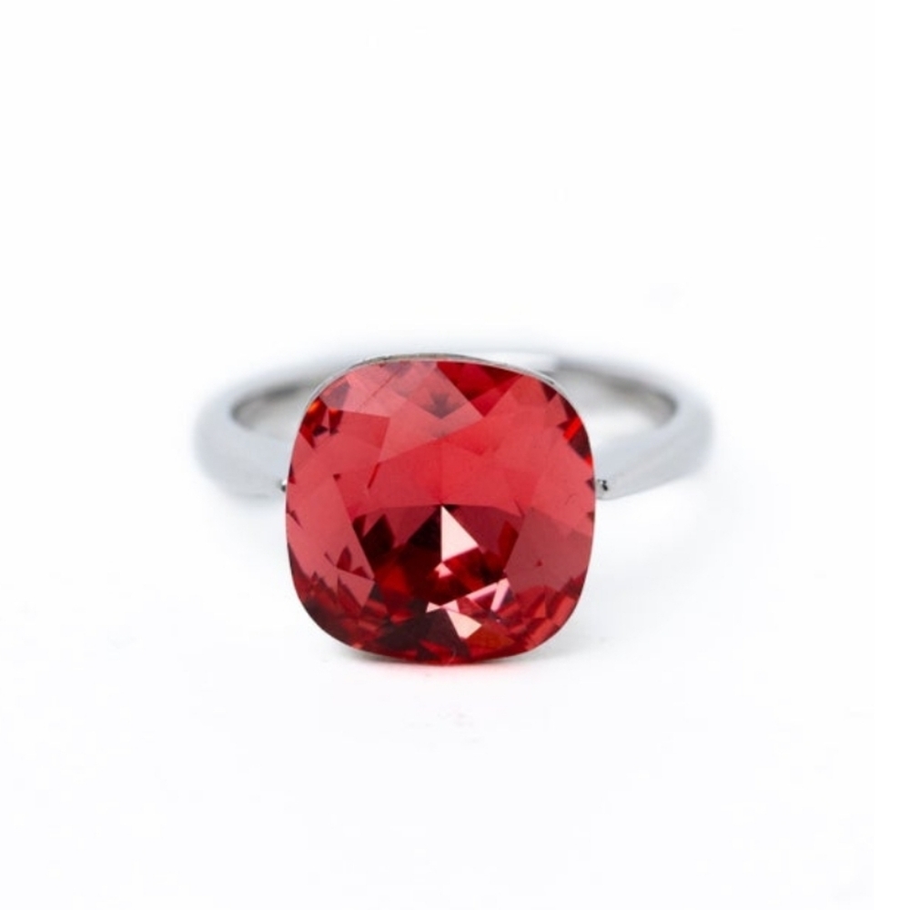 BAR, Kat Pale Lobster K9 Crystal Ring In Silver Or Gold, NIP - Picture 2 of 7